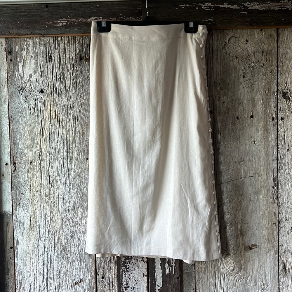 Madewell, Skirt, Linen, Cream, 2, NWT